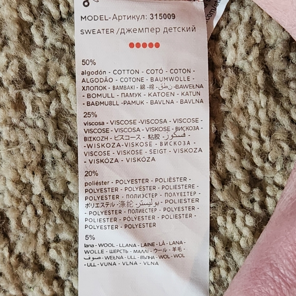 NWT Boboli Sweater Size 2 Colors cream grey red accents - Picture 10 of 15